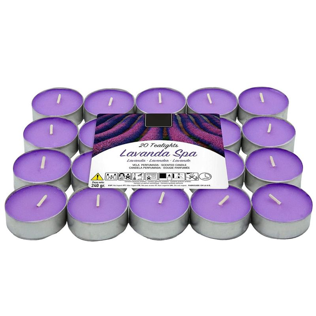  Lumar Aromatic Velas aromáticas (Lavanda Spa Pack 20 Velas)
