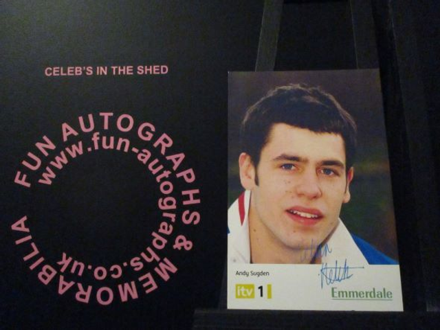 Kelvin Fletcher (Andy Sugden) Original Yellow &amp; White Itv1 Emmerdale Logo Pre-Print Cast Card