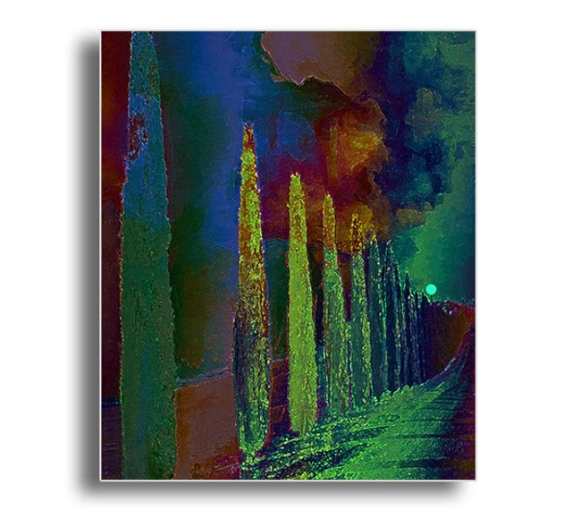 02 Nature - Midnight With Cypresses, 2024.