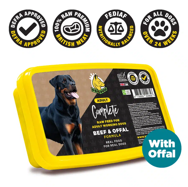 1kg ProDog Complete Beef and Offal raw dog food