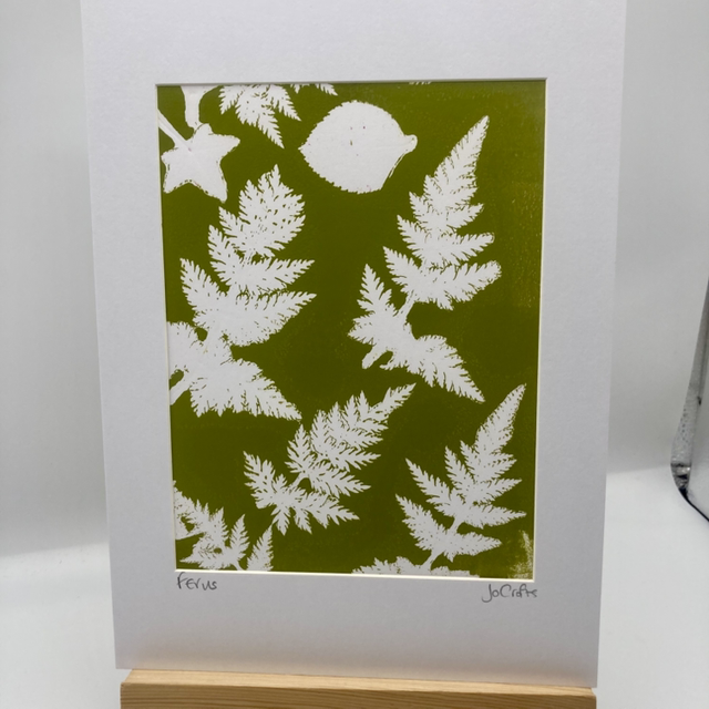 Ferns - Botanical Print - Monotype 1