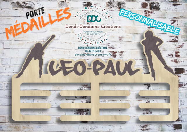 Porte médailles bois