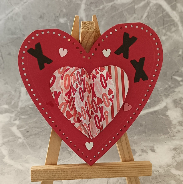 Carte Saint-Valentin cœur 3D sv1