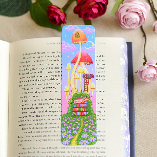 "A Fairy Bookshop" bookmark