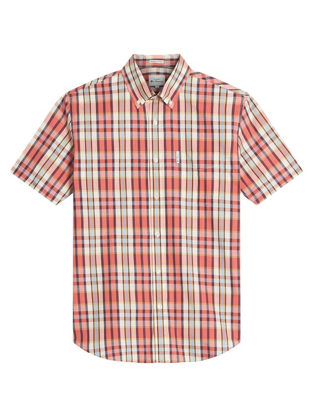 Ben Sherman 1012457 Irregular Check Shirt - Cerise