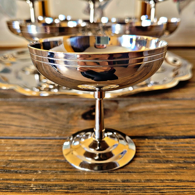 X Coupes à glaces inox Letang Remy (12 coupes + plateau)