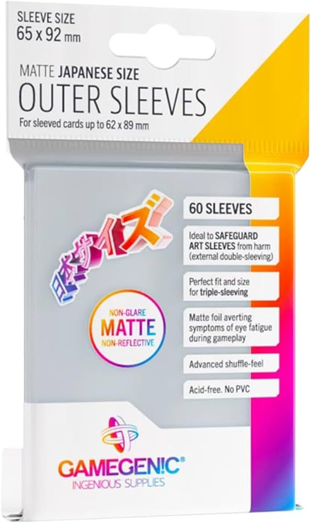 GAMEGENIC - Japanese Size - Outer Sleeves - 65x92MM - 60 Sleeves