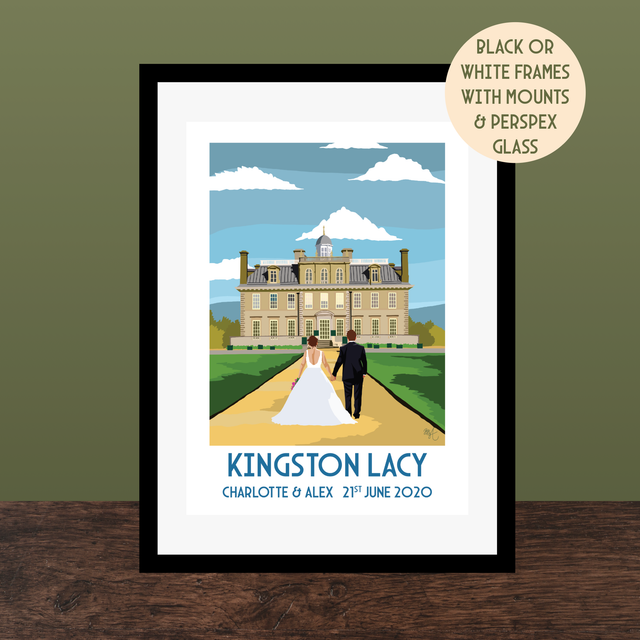 Kingston Lacy, Personalised Wedding Venue Print