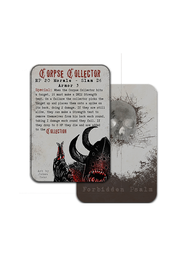 Monster and Omen Cards for Forbidden Psalm and Last War  - Limited supply