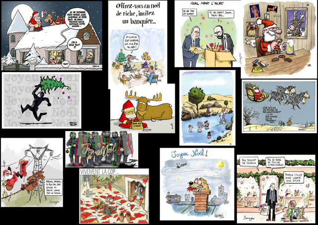 Jeu de 12 + 1 cartes de Noël