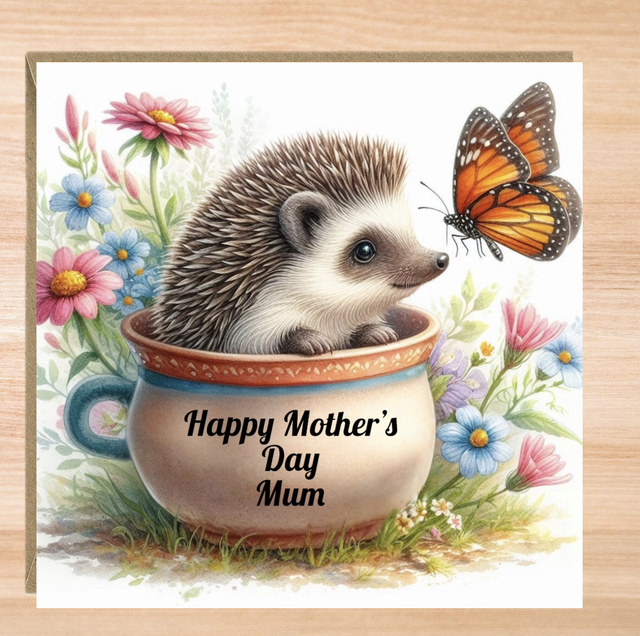 Personalised Hedgehog Mother’s Day Card