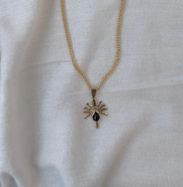 Collier ravinala noir