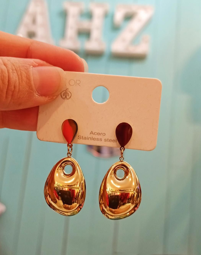 Pendientes colgantes chapa hueca