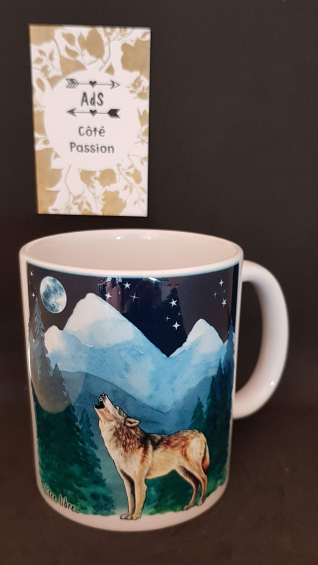 Mug - Etre libre le loup (8af)