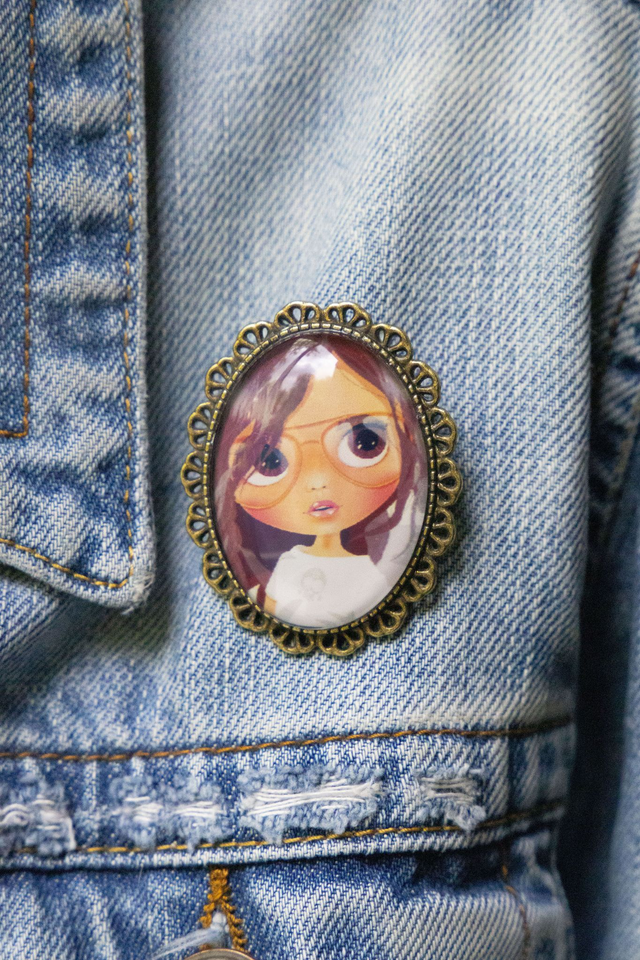 Broche bijou pour veste femme NOE
