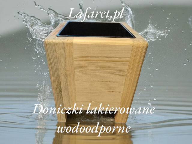 Doniczka drewniana DAFNE Elegance