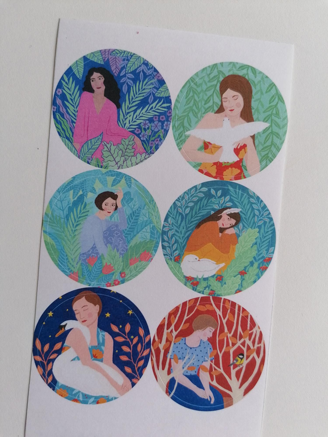 Stickervel met 6 stickers 