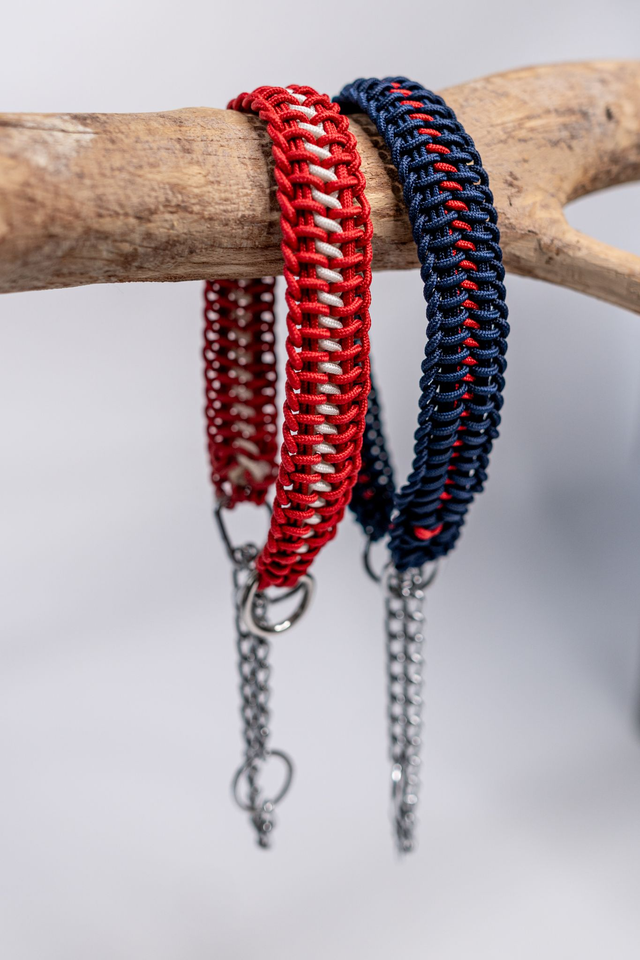 Collier martingale &quot;Blue &amp; Blood&quot;