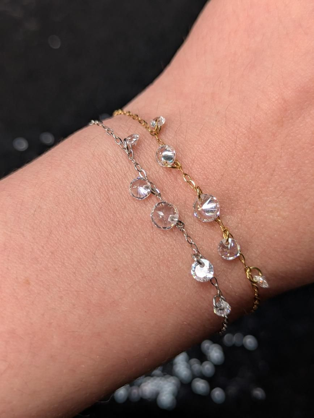 Bracelet zirconium breloque 