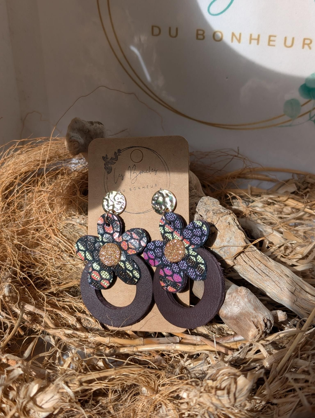 Boucles d'oreilles Baby Marguerite multicolore bm200