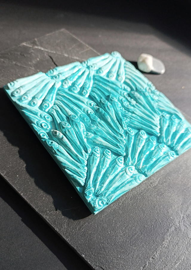 Art Tile colours Turquoise pattern 