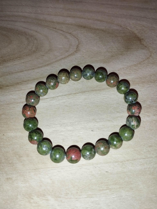 Unakite bracelet perles de 8 mm 
