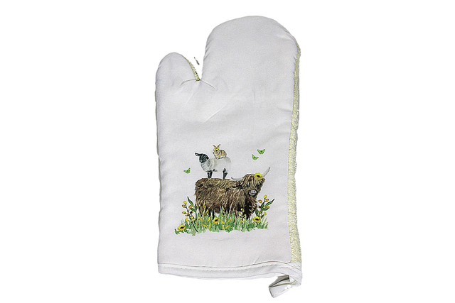 Oven Glove with Farm Animal Design