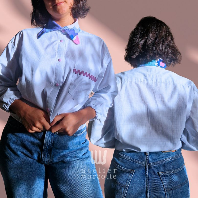 Chemise upcyclée Anna – Taille M