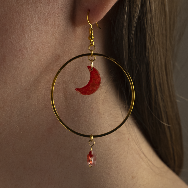 Astéria - Boucles d&#039;oreilles dorées