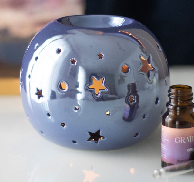 Brûleur boule étoile violet irisé