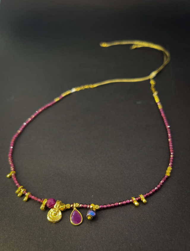 Collier &quot;Rivière&quot; de grenat