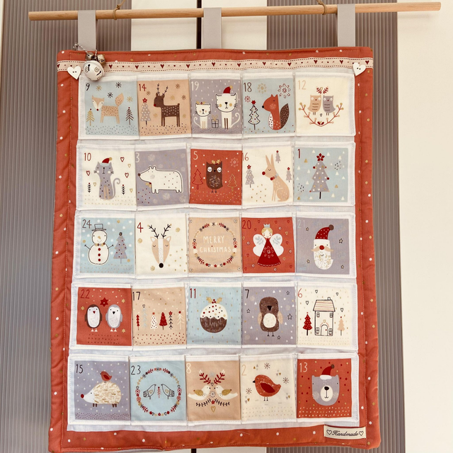 Woodland Christmas Fabric Advent Calendar & free personalised name tag