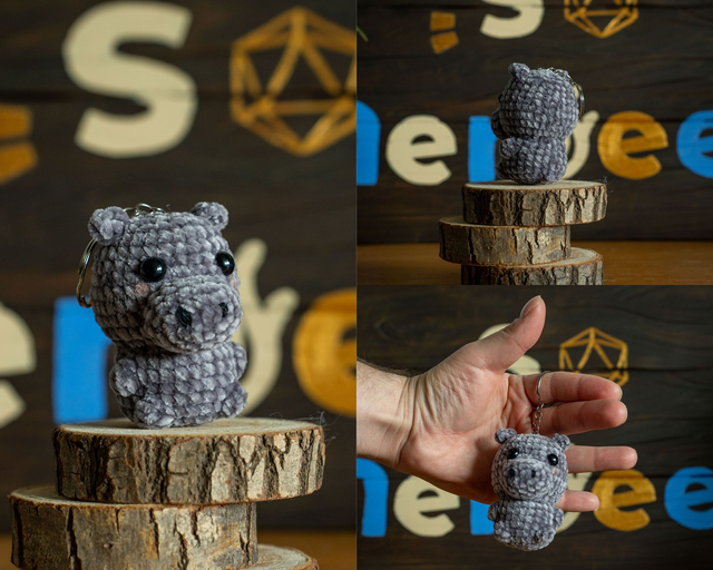 Hippo Keychain