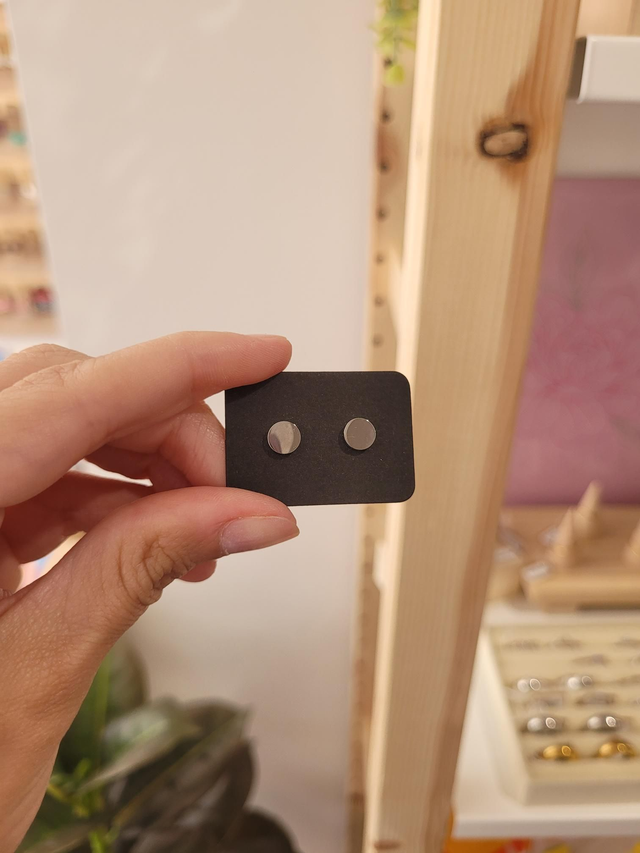 Stainless steel Circle stud earrings - SL-006