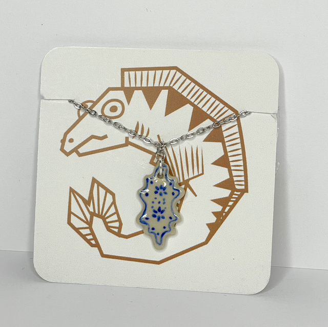 Necklace Blue Porcelain