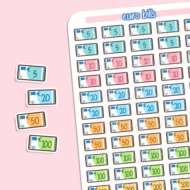Euro-Geldscheine Sticker Sheet - ST2405