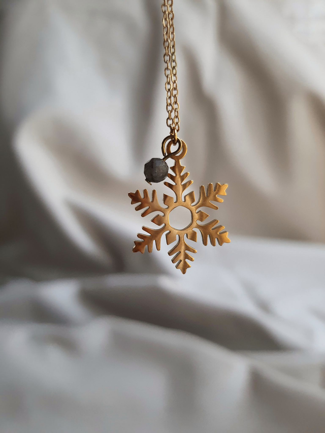 Collier Flocon doré - Labradorite