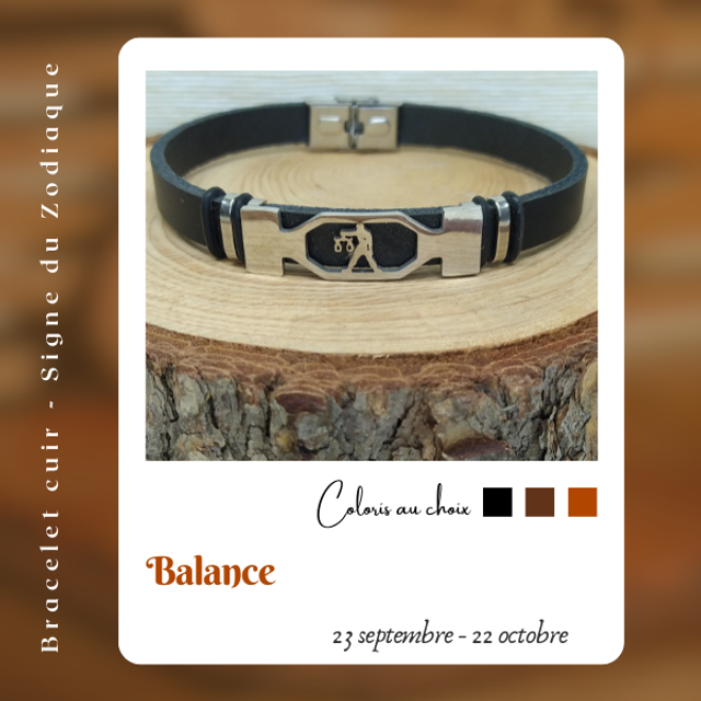 Bracelet en cuir - Balance