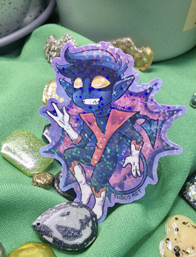 Chibi Nightcrawler X-Men Holographic Vinyl Sticker 