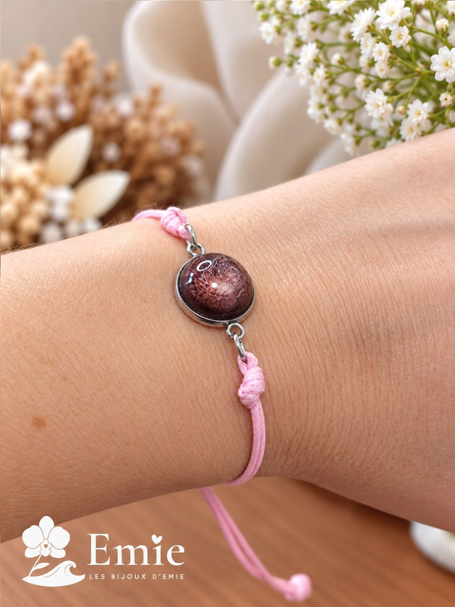 Bracelets - Mystila ✨ Prune et bordeaux - Résine Epoxy