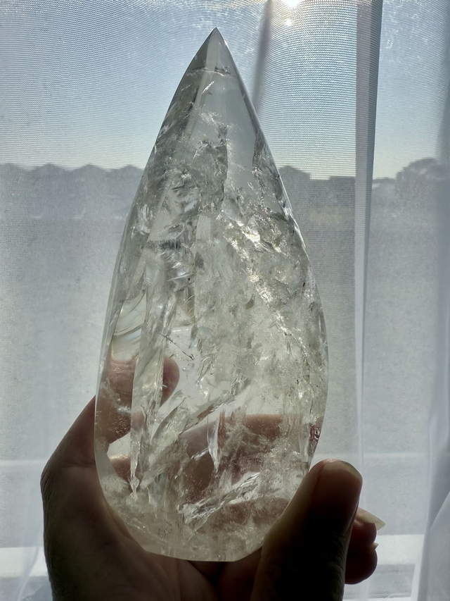 Clear Quartz Crystal Flame - Grade A