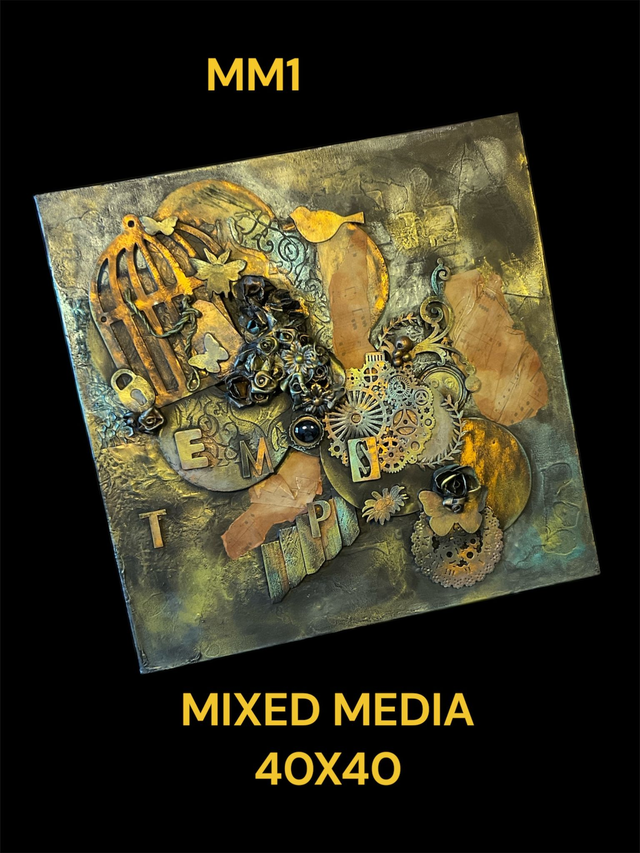 MM1 tableau mixed media 40x40 