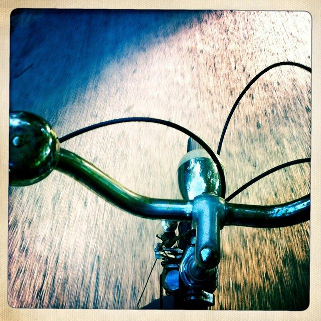 Fahrradlenker in Bewegung
