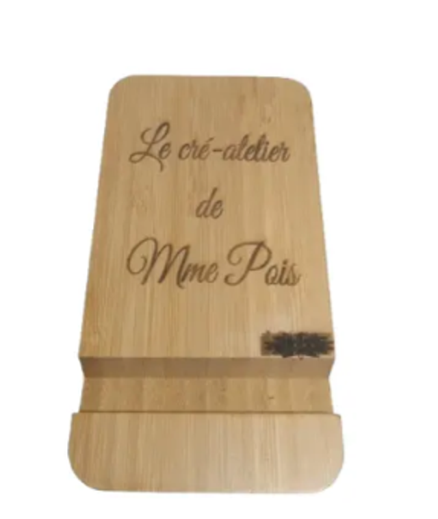 Porte Téléphone/Tablette en Bois Personnalisable 