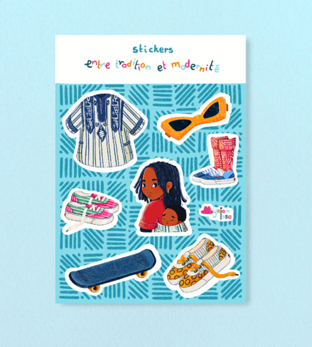 Planche de stickers « entre tradition et modernité 