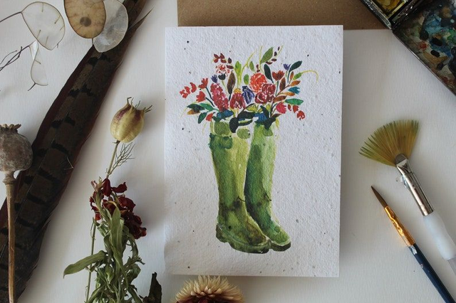 Plantable Wildflower Seed Plain Greeting Cards