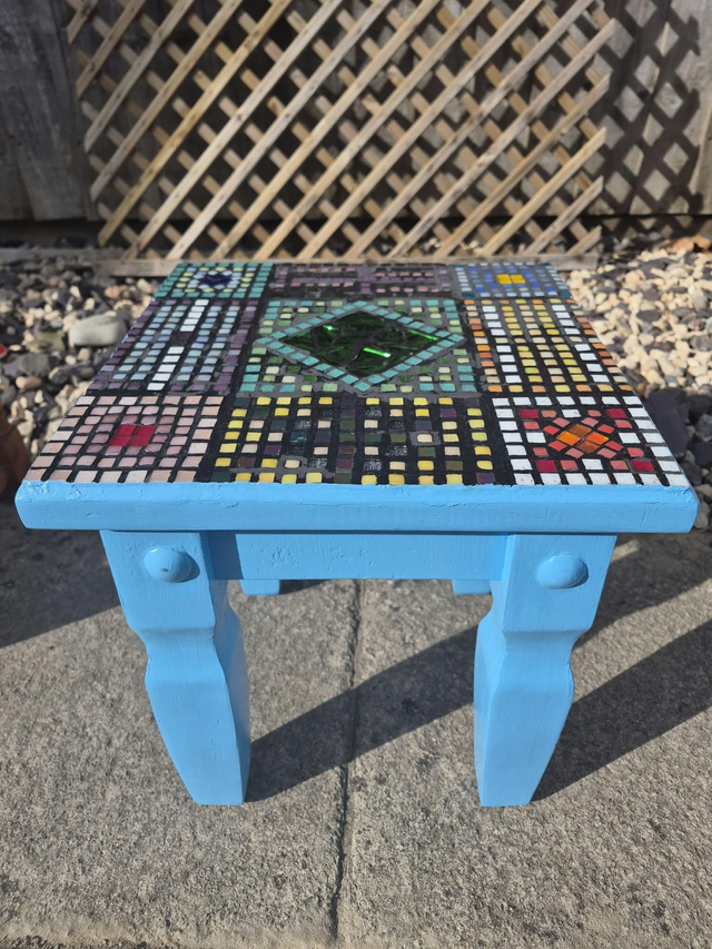 Mosaic Table - 13.5" H, 13" W (COLLECTION ONLY)