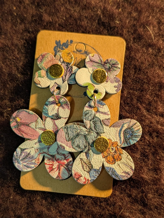 Boucles d'oreilles marguerite fleurie m616