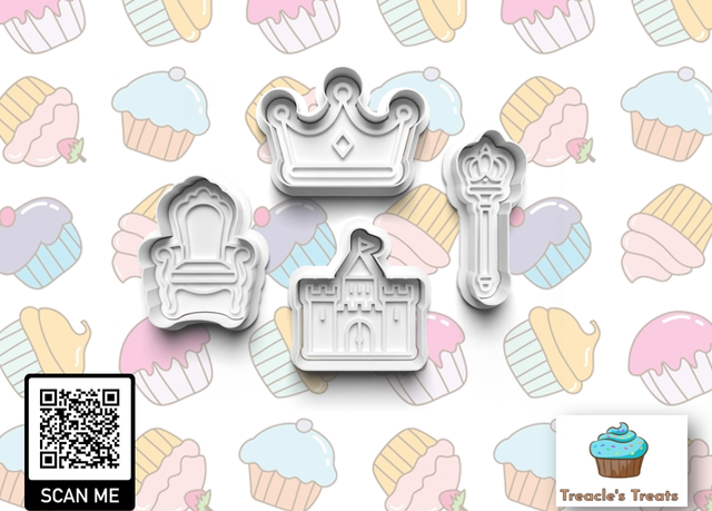 King Theme Fondant/cookie stamps with cutters