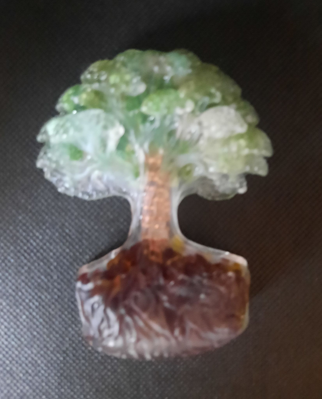 Arbre décoration Agate jaune/ Aventurine verte / Grenat / Jade néphrite